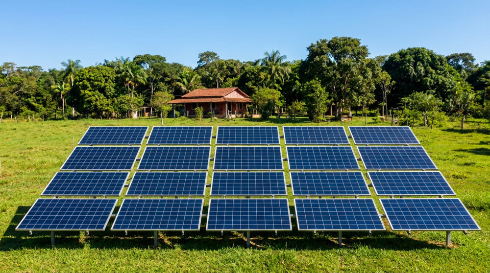 Kit de energia solar com 20 módulos