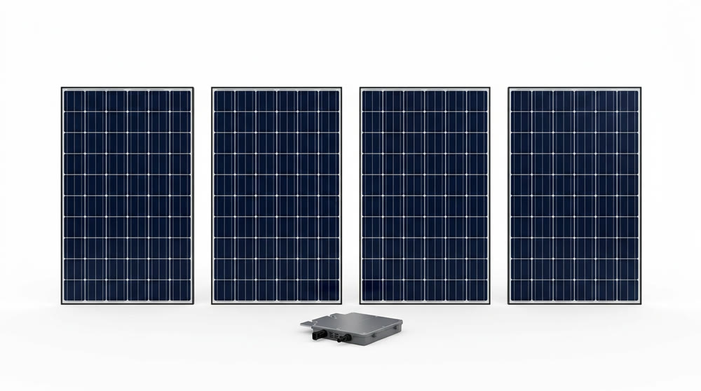 Kit de energia solar com 4 módulos